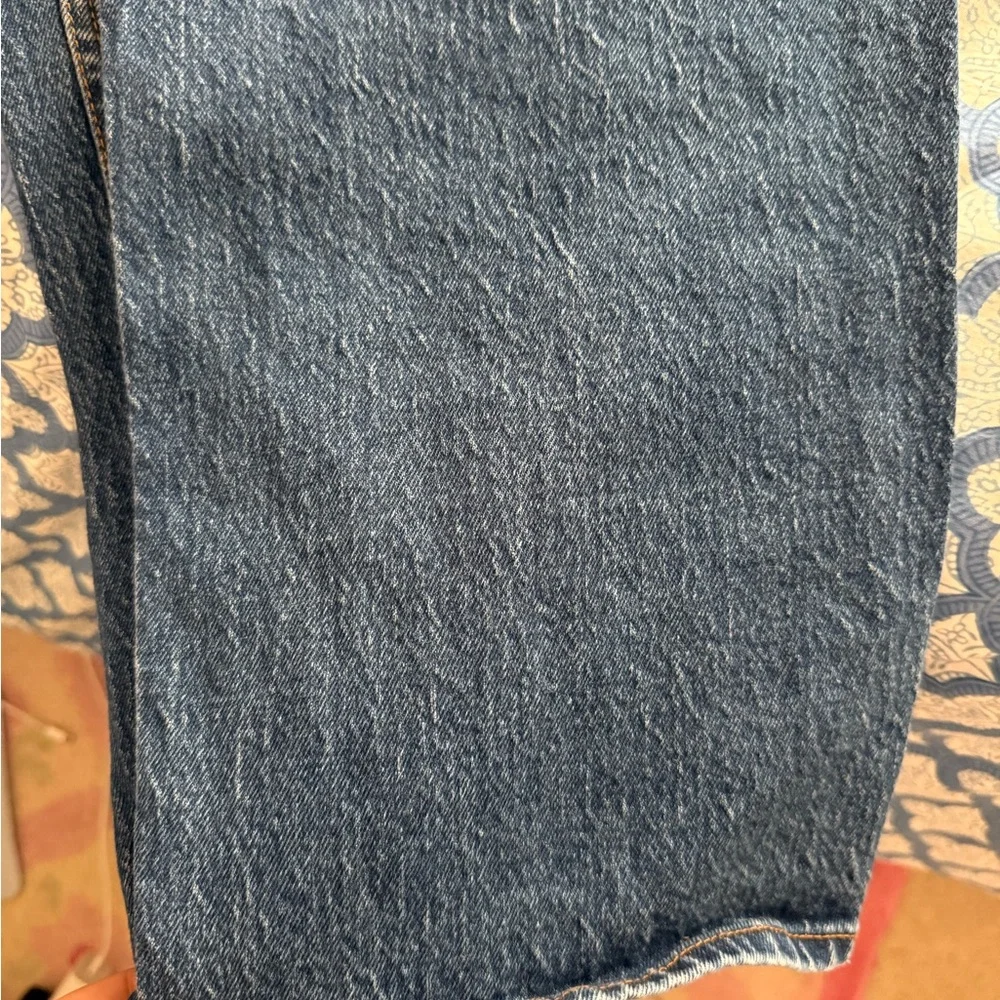 Abercrombie & Fitch Blue Straight Mid Rise Jeans - Picture 4 of 4